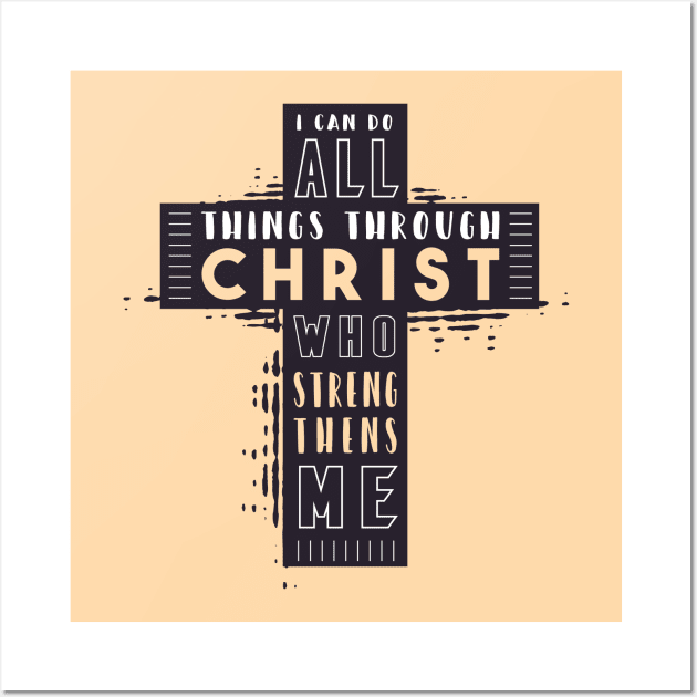 Bible verse | cross quote Wall Art by LR_Collections